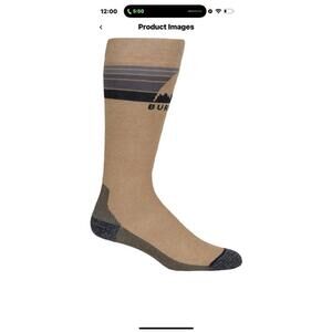 NWT 1 Pair Burton Women's Emblem Midweight Ski Socks Taupe  Size M/L